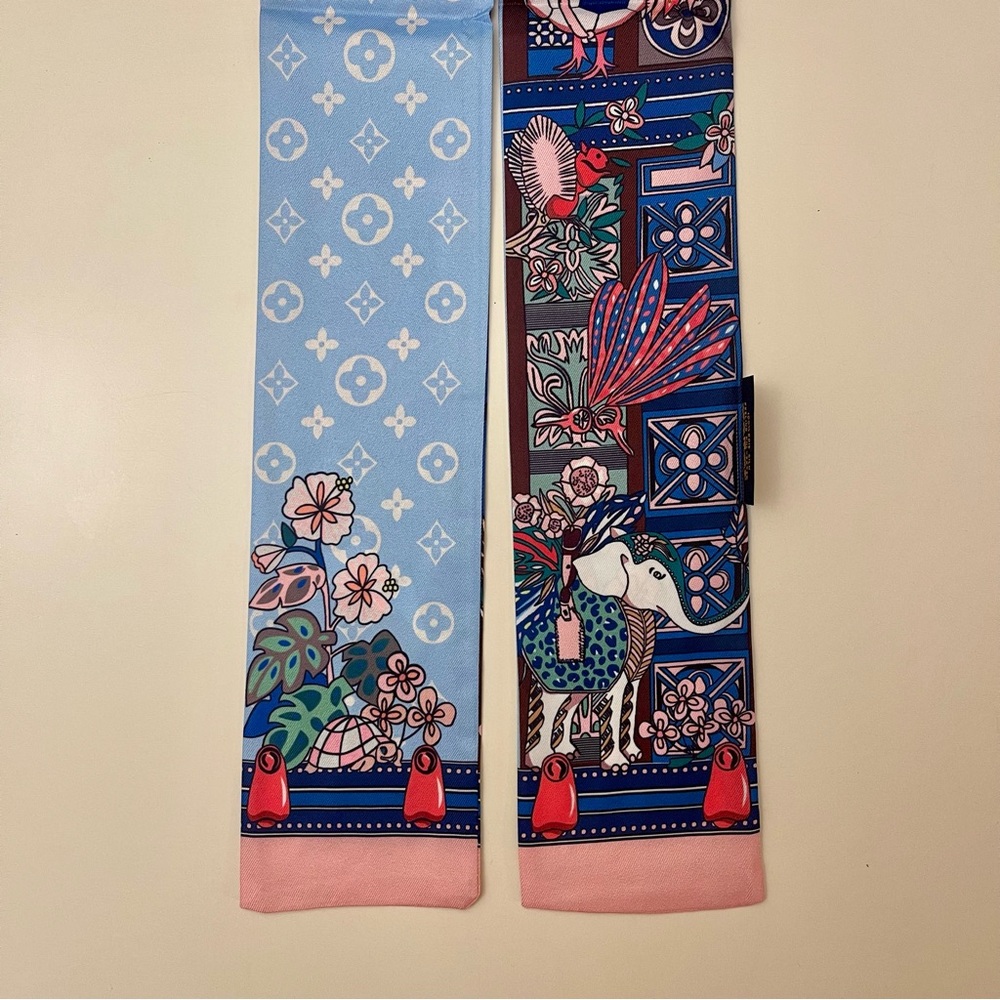 Big Twilly: Colorful Designer Silk Scarf - Picture 8 of 11